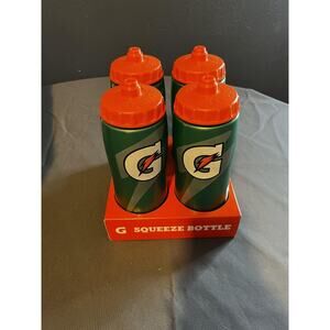 4 Pack Gatorade 28 Ounce Contour Style Squeeze Water Bottles New